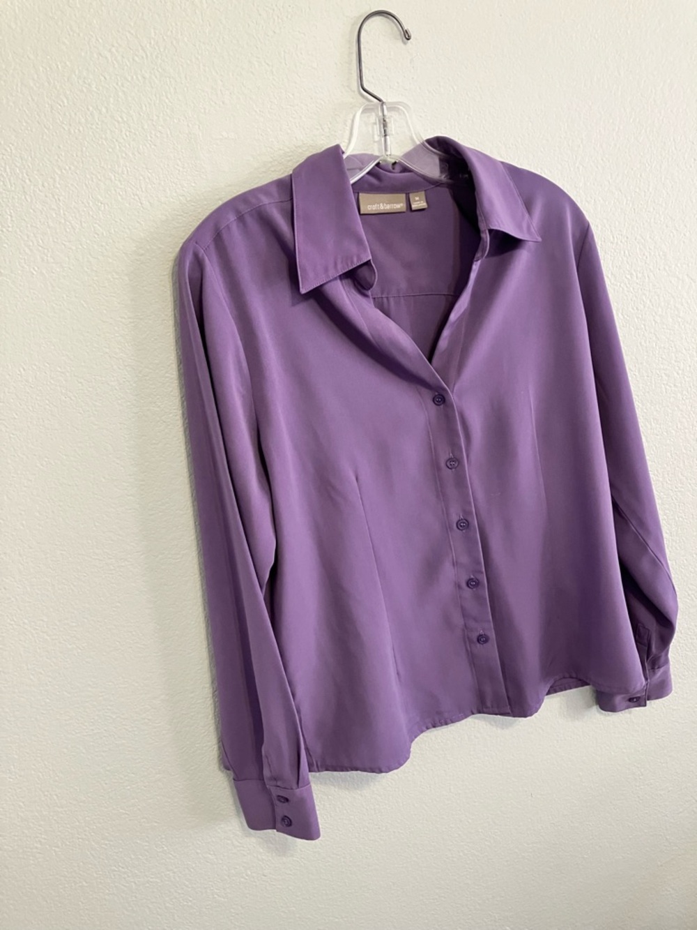 Croft and Barrow Long Sleeve Light Purple Blouse